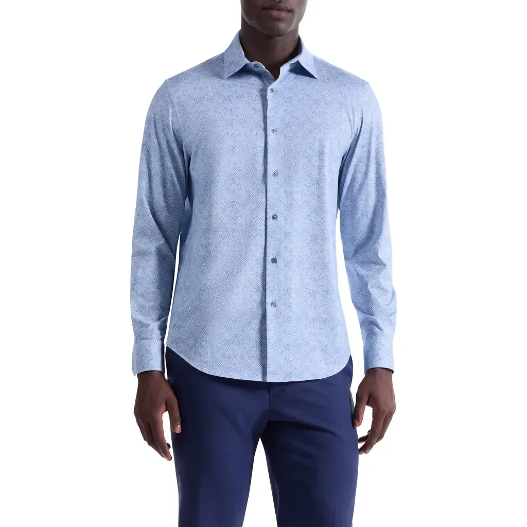 James OoohCotton® Optical Illusion Print Button-Up Shirt by Bugatchi