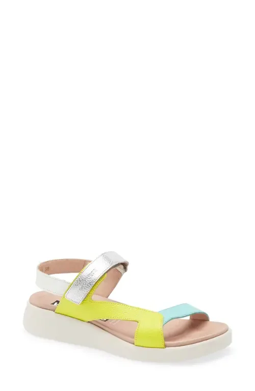 Colorblock Leather Sandal by Wonders