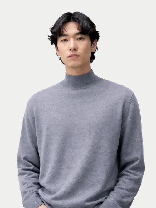 Timeless Mock Neck Cashmere Sweater by Gobi Cashmere