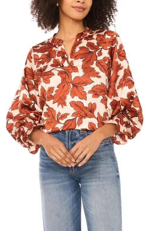 Floral Satin Top by Vince Camuto