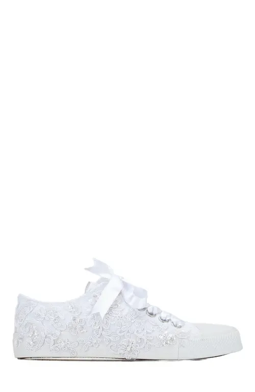 Shelby Lace Bridal Sneakers by Forever & Always Shoes