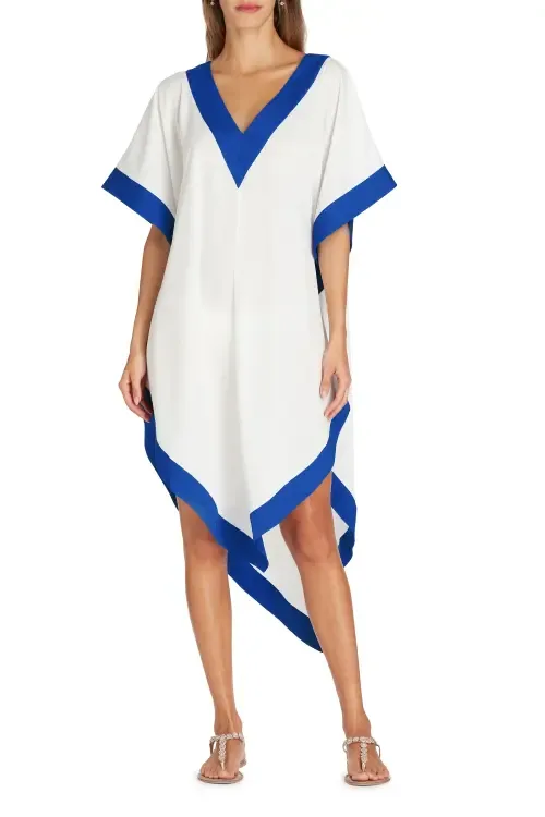 Aria High-Low Crepe De Chine Cover-Up Dress