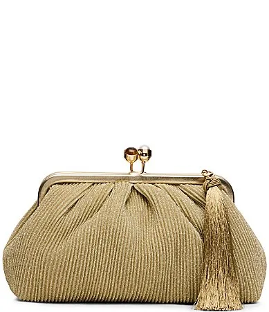 Marisol Kisslock Tassel Clutch