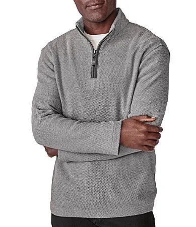 Dalton Melange Quarter Zip Pullover by Johnston & Murphy