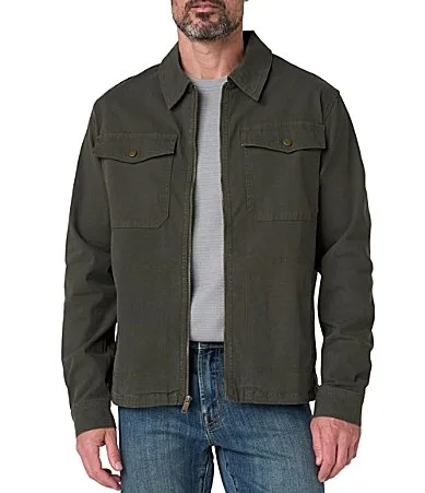 Long Sleeve Canvas Zip Jacket by Liverpool Los Angeles