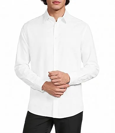 Floral Jacquard Long Sleeve Woven Shirt by Murano