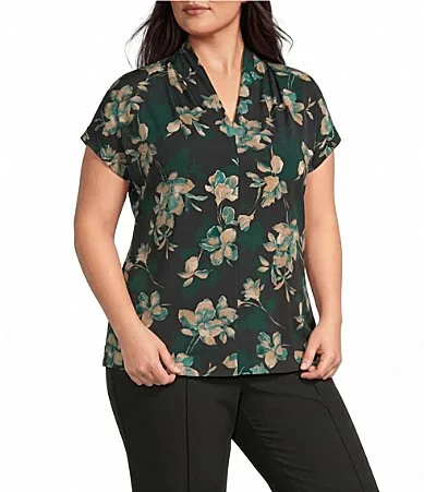 Knot Neck Snake Print Blouse by Kasper