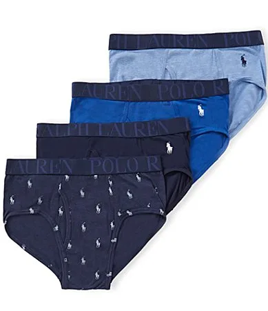 Classic Fit Stretch Briefs 4-Pack by Polo Ralph Lauren