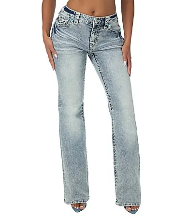 Becca Super-T Mid Rise Bootcut Leg Jeans by True Religion