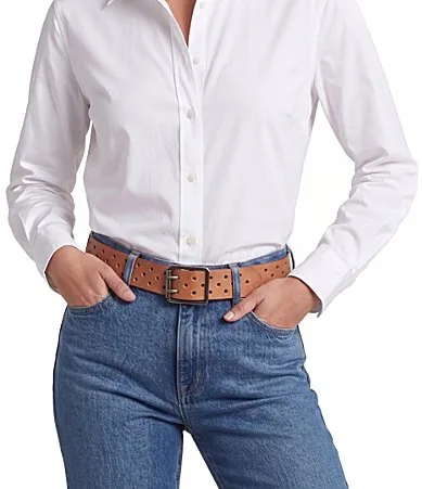 Mccoy Perforated Leather Belt by Bed Stu