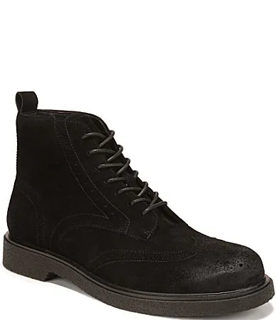 Taylor Suede Lace Up Wing Tip Boots by Sam Edelman