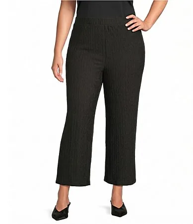 Knit Wide Leg Pull-On Pants by Calessa