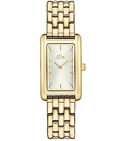 Croisette Quartz Two Hand IP Gold Stainless Steel Bracelet Watch by Lacoste