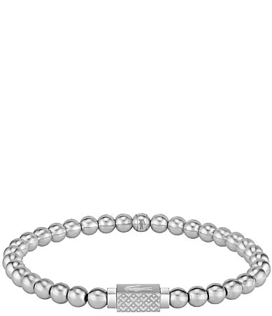 Matchpoint Stainless Steel Bead Stretch Bracelet by Lacoste