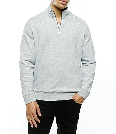 Marc Textured Quarter Zip Pullover by Psycho Bunny