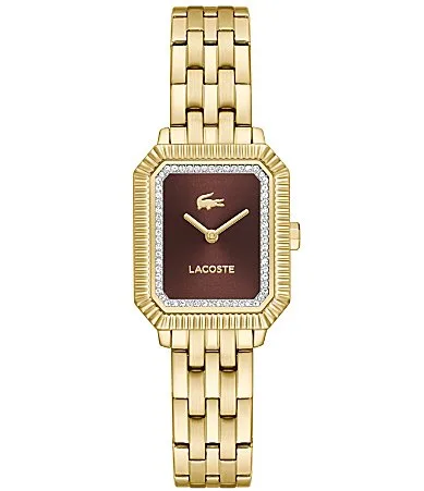 Lacoste Parisienne Quartz Two Hand IP Gold Stainless Steel Bracelet Watch by Lacoste