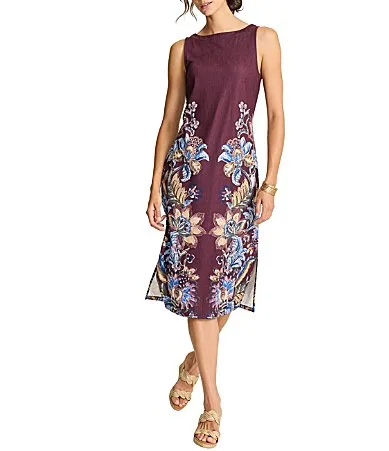 Tommy Bahama Darcy Mesa Shores Ponte Double Knit Boat Neck Sleeveless Sheath Dress by Tommy Bahama