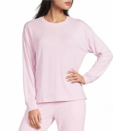PJ Salvage Polka Dot Print Long Sleeve Crew Neck Peachy Knit Coordinating Sleep Top by PJ Salvage