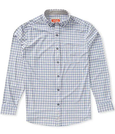 XC Motion Gingham Long Sleeve Woven Shirt by Johnston & Murphy