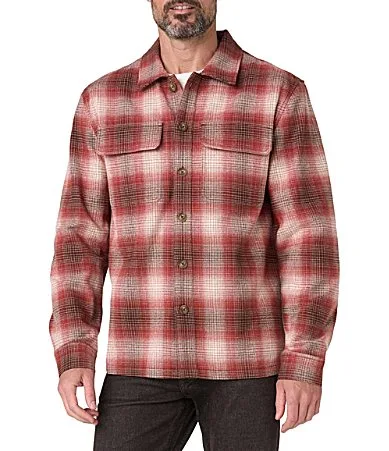 Long Sleeve Plaid Shirt Jacket by Liverpool Los Angeles