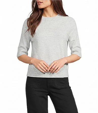 Crew Neck Short Sleeve Sweater by Vince Camuto