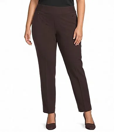 The PARK AVE Fit Pull-On Mid Rise Straight Leg Pants by Investments