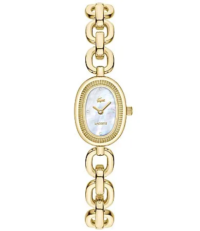 Parisienne Quartz Two Hand IP Gold Stainless Steel Bracelet Watch by Lacoste