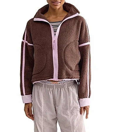 FP Movement Mountain High Long Sleeve High Neck Full-Zip Fleece Jacket by Free People