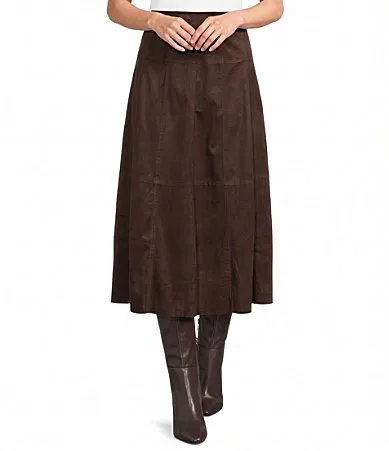 Knit A-Line Midi Skirt by Calessa