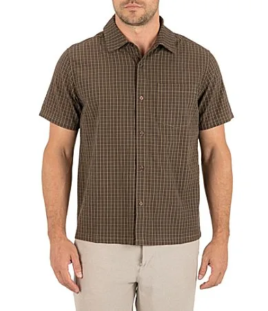 Anthem Micro Plaid Short Sleeve Woven Shirt by Hurley