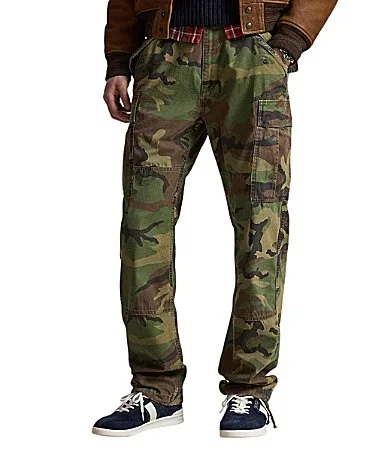Classic Fit Camo Canvas Cargo Pants by Polo Ralph Lauren