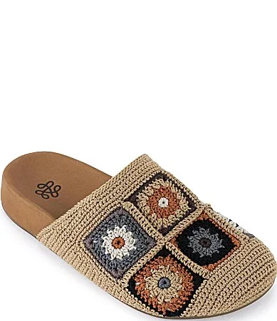 Bolinas Patchwork Crochet Clogs by The Sak