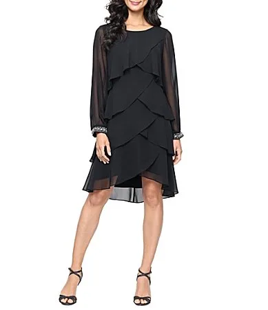 Long Sleeve Tiered Dress