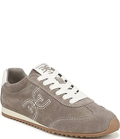 Isella Suede Logo Lace Up Sneakers by Sam Edelman