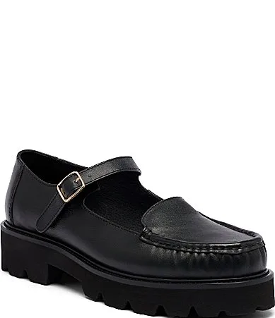 Lennox Leather Lug Sole Mary Janes by Marc Nolan