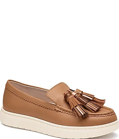Camryn Nappa Leather Tassel Slip-On Loafers by Johnston & Murphy