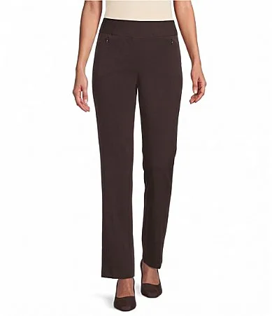 The PARK AVE Fit Pull-On Mid Rise Straight Leg Pants by Investments
