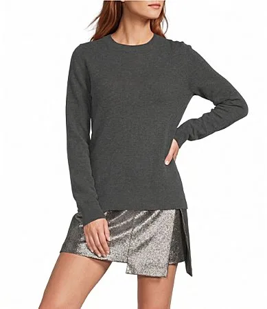 Luxury Collection Cameron Cashmere Crew Neck Long Sleeve Knit Sweater by Antonio Melani