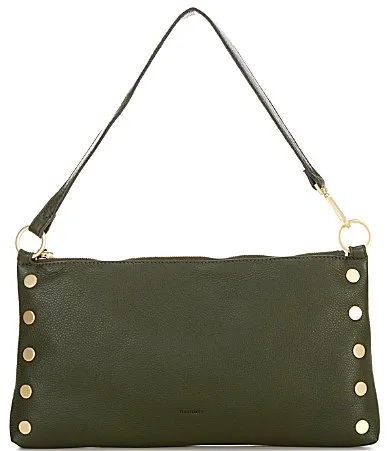Kyle Medium Twin Crest Pebble Brushed Gold Shoulder Bag by Hammitt
