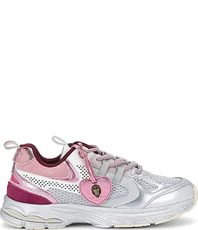 Broadwick Metallic Mesh Signature Logo Heart Tag Sneakers by Kurt Geiger