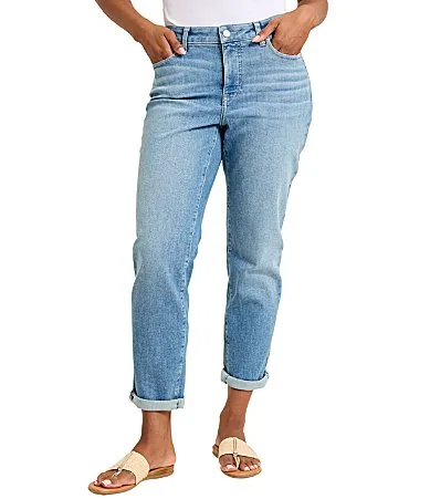 Denim Mid Rise Slim Fit Relaxed Boyfriend Rolled Cuff Jeans by Tommy Bahama