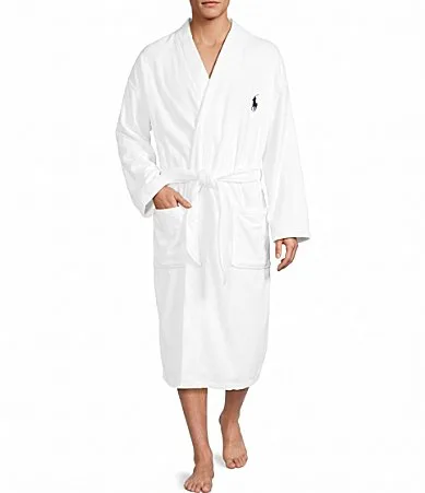 Long Sleeve Yarn Dyed Woven Robe by Polo Ralph Lauren