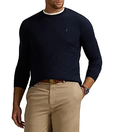 Washable Wool Crewneck Sweater by Polo Ralph Lauren