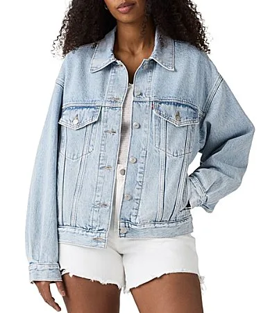 90s Flap Pocket Long Sleeve Trucker Jacket by Levi's