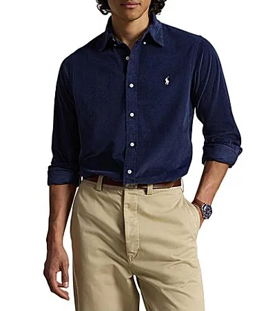 Classic Fit Corduroy Long Sleeve Woven Shirt by Polo Ralph Lauren