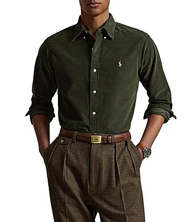Classic Fit Corduroy Long Sleeve Woven Shirt by Polo Ralph Lauren