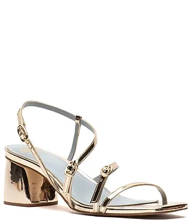Lexi Metallic Leather Strappy Dress Sandals by Frances Valentine