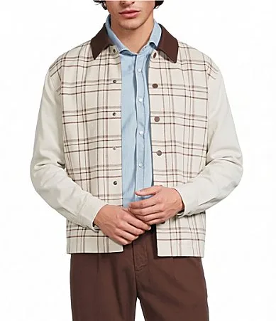 Weekend Edit Slim Fit Plaid Shirt Jacket by Murano