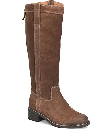 Taryn Waterproof Suede Riding Boots by Sofft