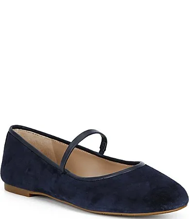 Jayna Suede Mary Jane Ballet Flats
